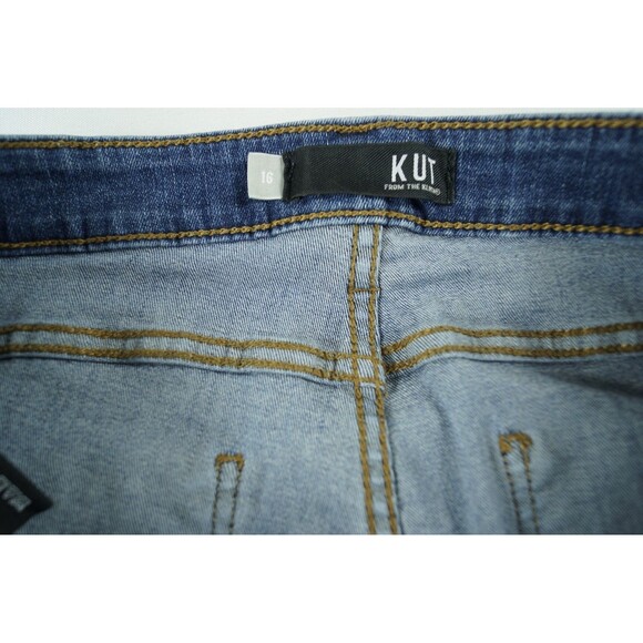 KUT From The Kloth Women’s Jeans Size 16 Blue Stretch Denim Mid-Rise - Picture 4 of 16